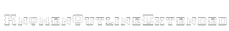 KnomenOutlineExtended Font Image