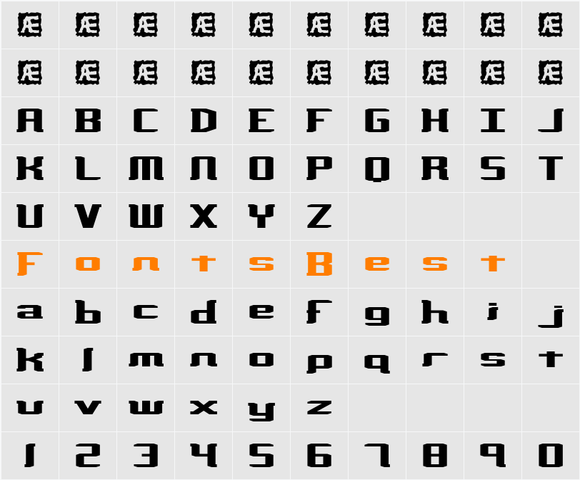 Variance (BRK) Character Map