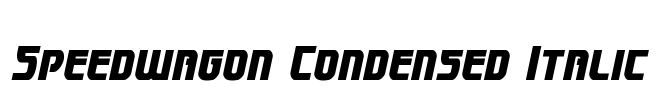 Speedwagon Condensed Italic Font Image