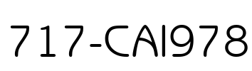 717-CAI978 Font Image