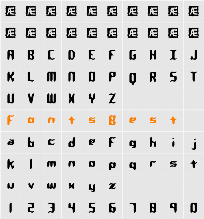 Qlumpy BRK Character Map