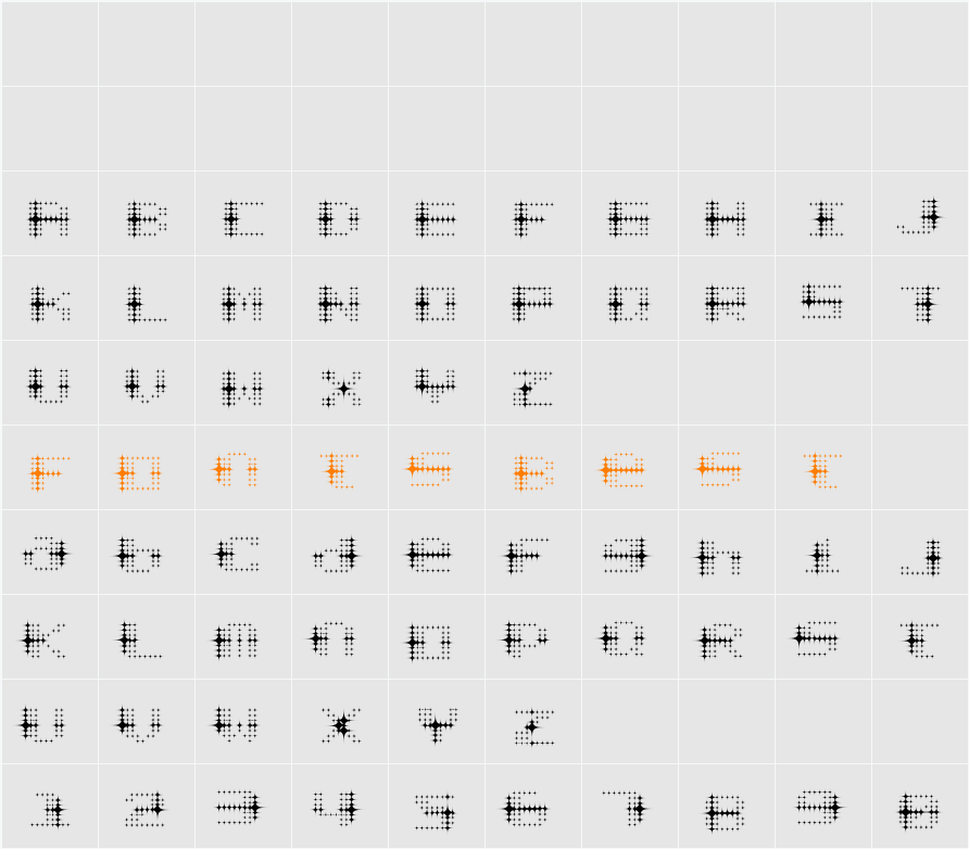 Stardust Character Map