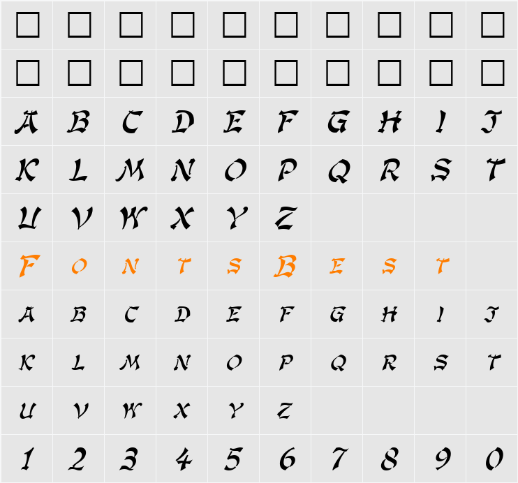 Gengis Kahn Character Map