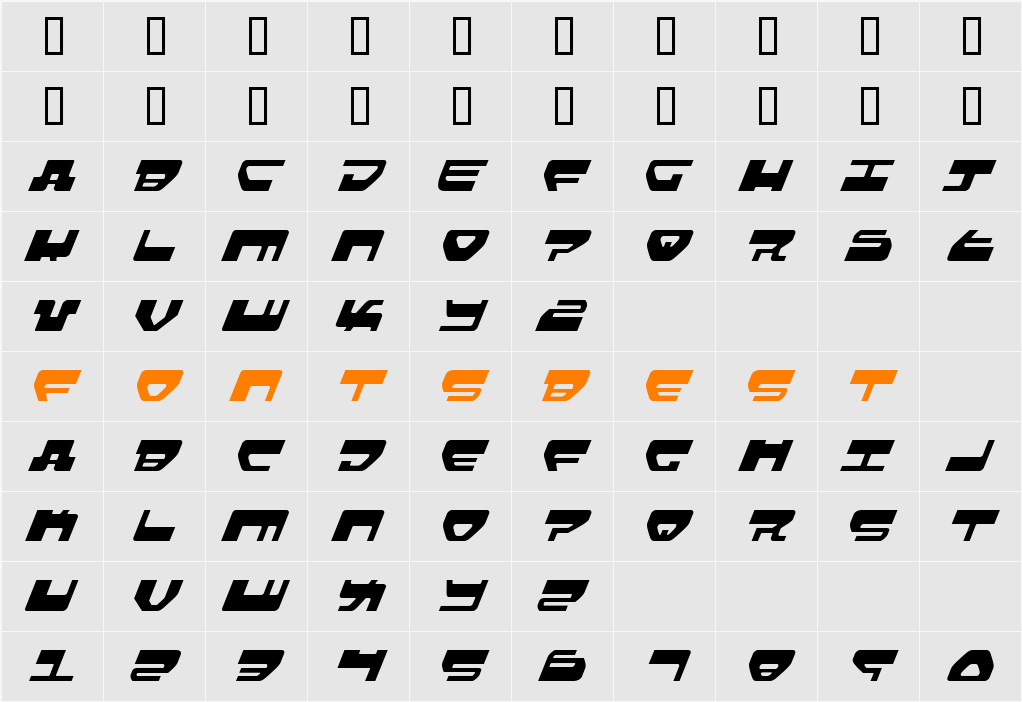 Loveladies Light Italic Character Map