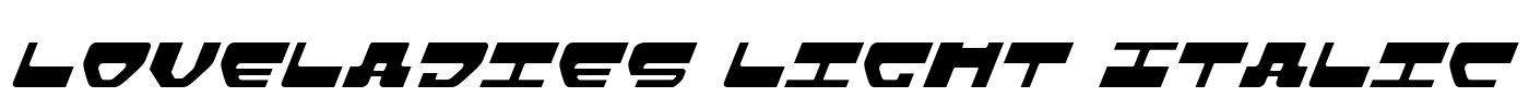 Loveladies Light Italic Font Image