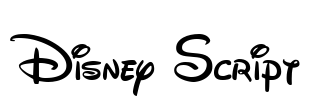 Disney Script Font Image