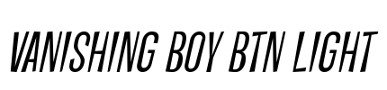 Vanishing Boy BTN Light Font Image