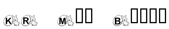 KR Mr. Bunny Font Image