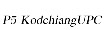 P5 KodchiangUPC Font Image