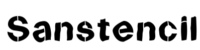 Sanstencil Font Image
