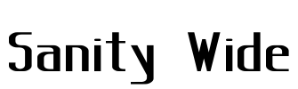 Sanity Wide Font Image
