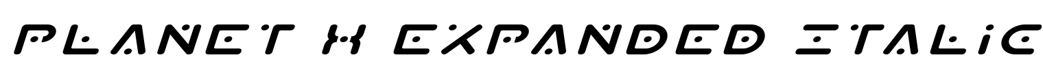 Planet X Expanded Italic