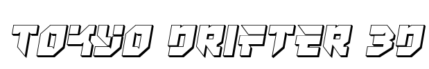 Tokyo Drifter 3D Font Image