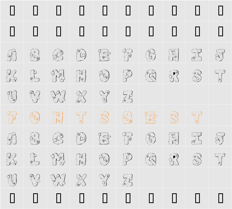 101! Cacti Character Map