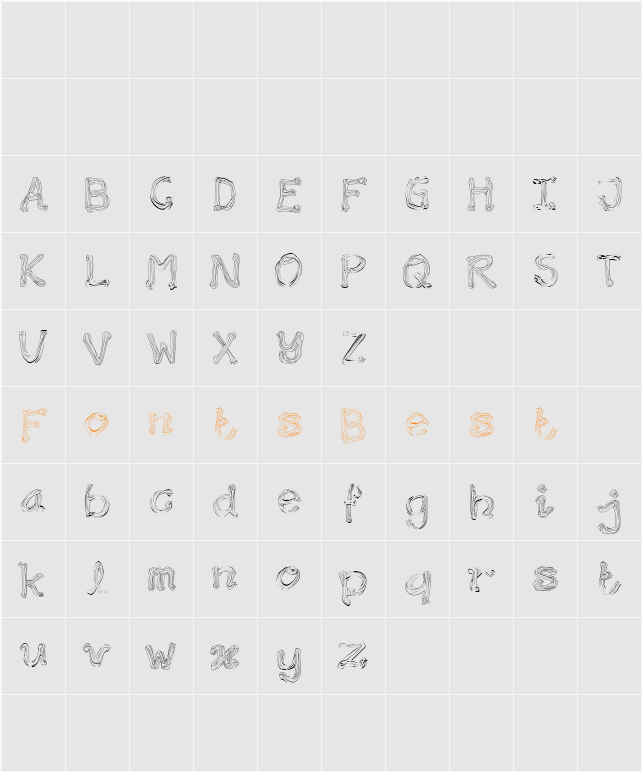 Wondermilk Character Map