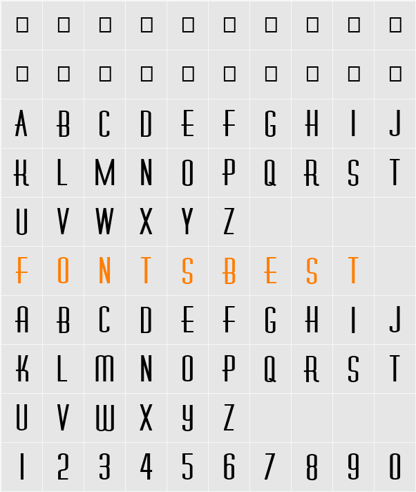 FZ BASIC 40 EX Character Map