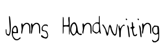 Jenns Handwriting Font Image