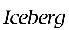 Iceberg Font Image