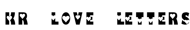 KR Love Letters Font Image