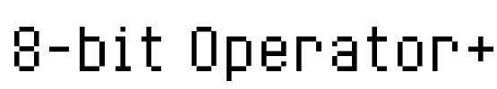 8-bit Operator+ Font Image