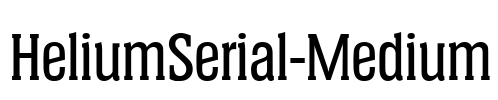 HeliumSerial-Medium Font Image
