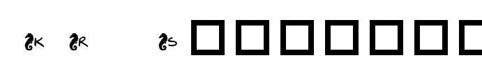 KR Seahorse Font Image