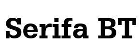 Serifa BT Font Image