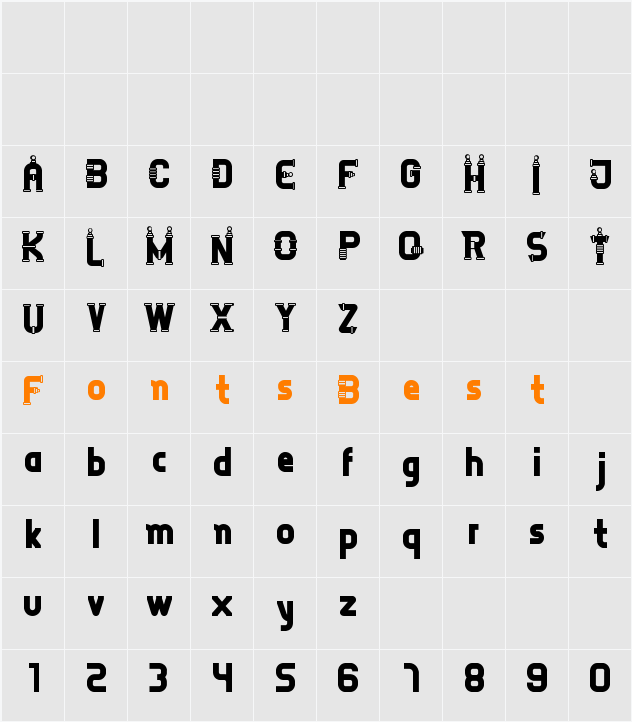 TESLAFONT Character Map