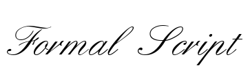 Formal Script Font Image