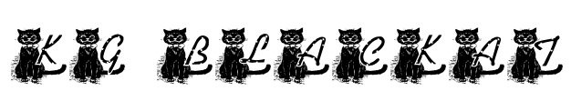 KG BLACKAT Font Image