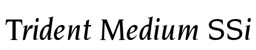 Trident Medium SSi Font Image