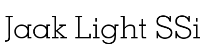 Jaak Light SSi Font Image