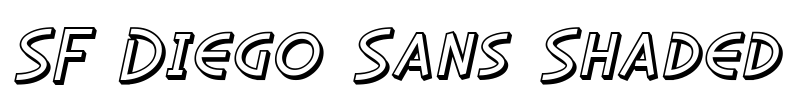 SF Diego Sans Shaded Font Image