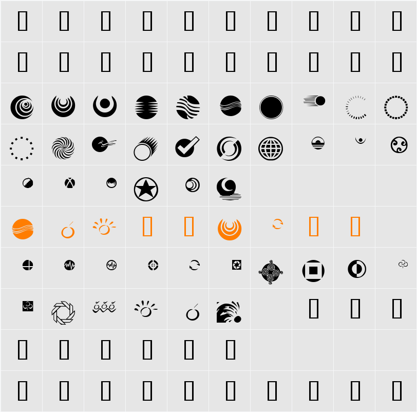 KR A Round Character Map