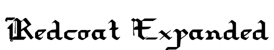 Redcoat Expanded Font Image
