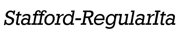 Stafford-RegularIta Font Image