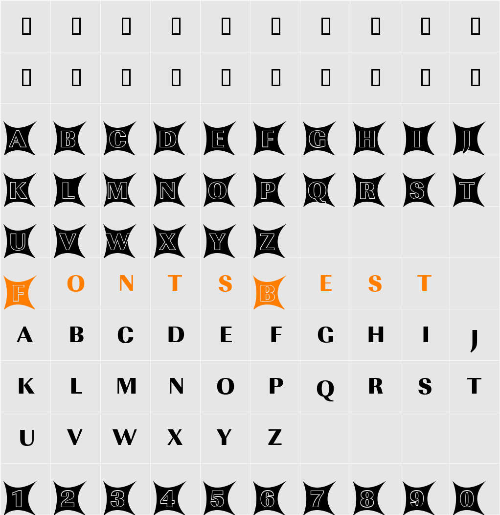 ImperialBlaze Character Map