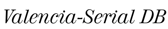 Valencia-Serial DB Font Image