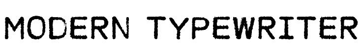MODERN TYPEWRITER