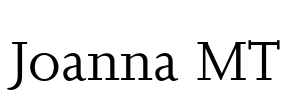 Joanna MT Font Image