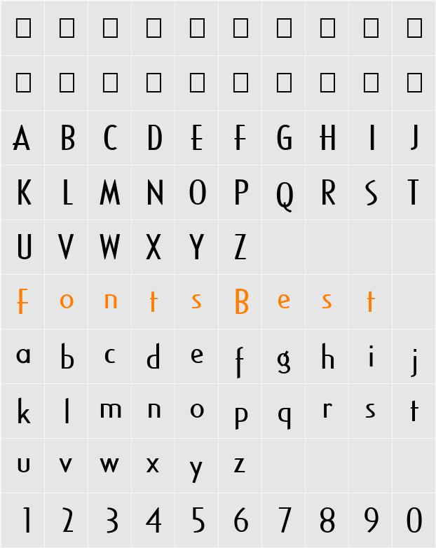 FZ BASIC 16 EX Character Map