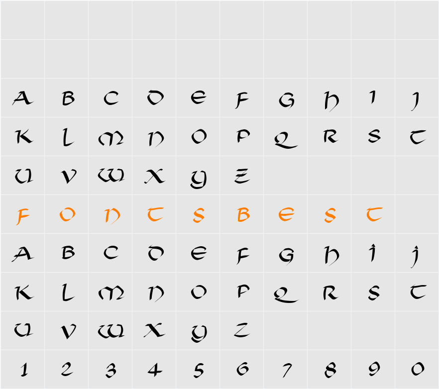 SoluncialeMK Character Map