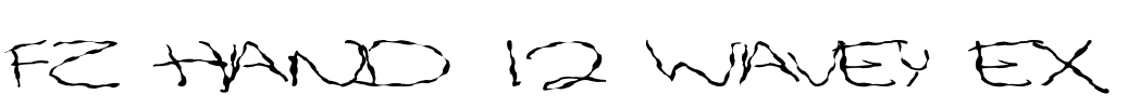 FZ HAND 12 WAVEY EX Font Image