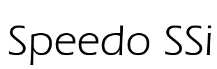 Speedo SSi Font Image