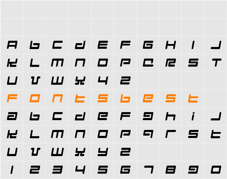 Hyperspeed Character Map