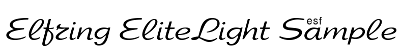 Elfring EliteLight Sample Font Image