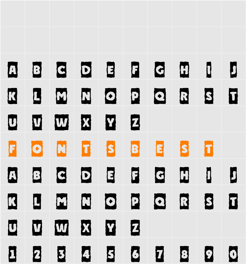 a_PlakatCmBrk Character Map