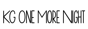 KG One More Night Font Image