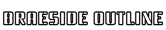 Braeside Outline Font Image