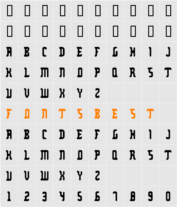 Zodillinstrisstirust Character Map